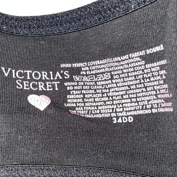 Victoria Secret Lined Perfect Coverage Bra Black - Picture 4 of 4